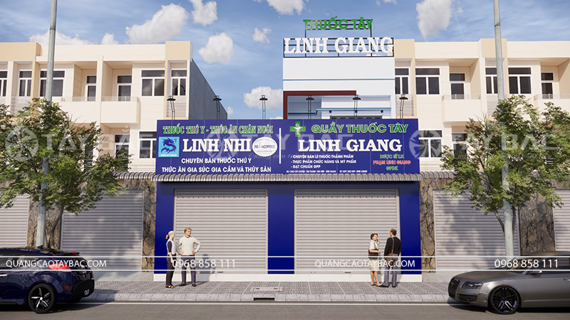 Bảng hiệu nhà thuốc Linh Giang