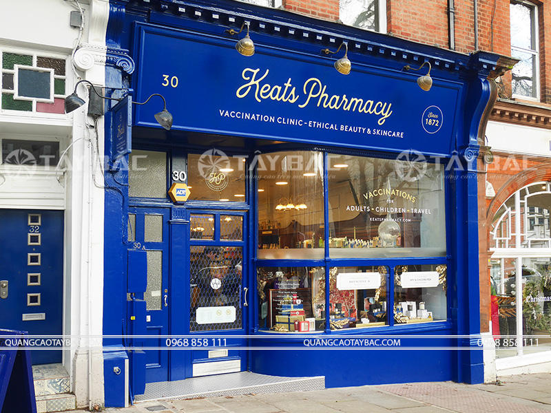 Biển hiệu nhà thuốc Keats Pharmacy