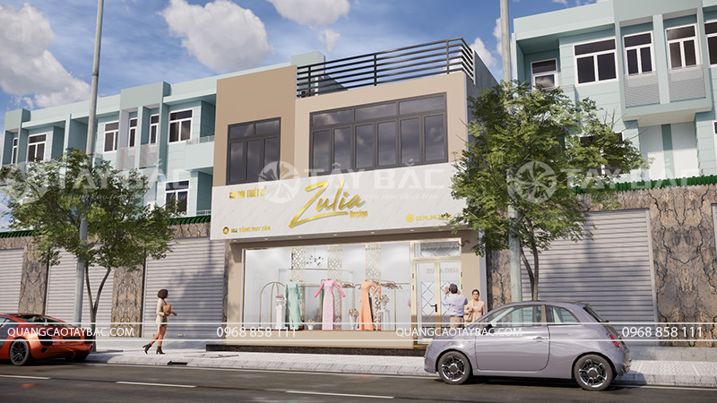 Biển quảng cáo cửa hàng áo dài Zulia