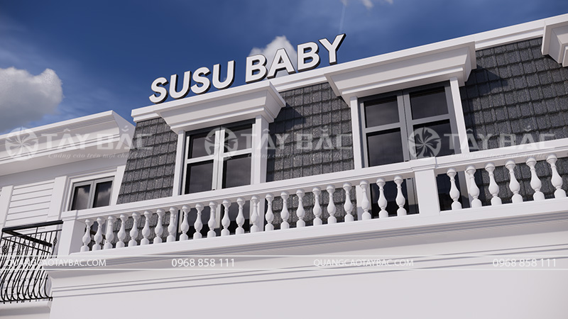 Biển quảng cáo cửa hàng mẹ và bé Susu Baby