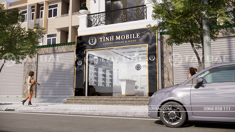 Biển quảng cáo phụ kiện điện thoại Tình Mobile