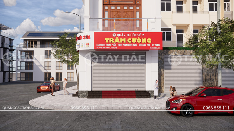 Bảng hiệu nhà thuốc Trâm Cường