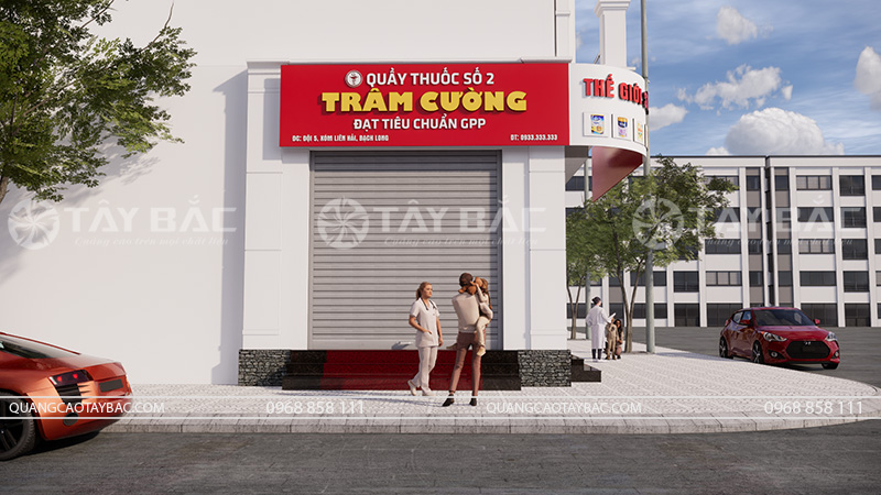 Bảng hiệu nhà thuốc Trâm Cường