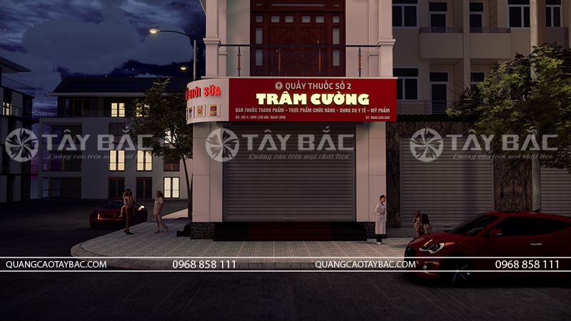 Bảng hiệu nhà thuốc Trâm Cường
