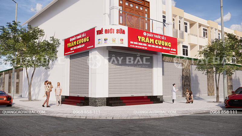 Bảng hiệu nhà thuốc Trâm Cường