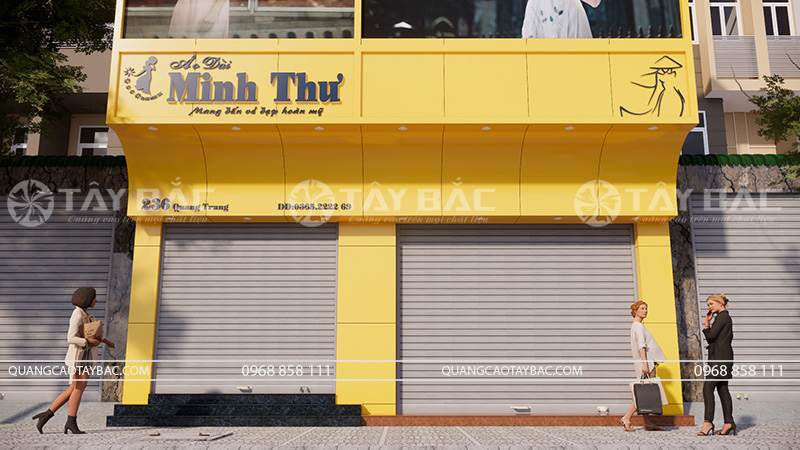 Thiết kế thi công biển quảng cáo áo dài Thư Minh