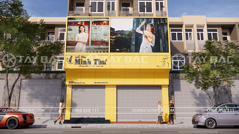 Thiết kế thi công biển quảng cáo áo dài Thư Minh