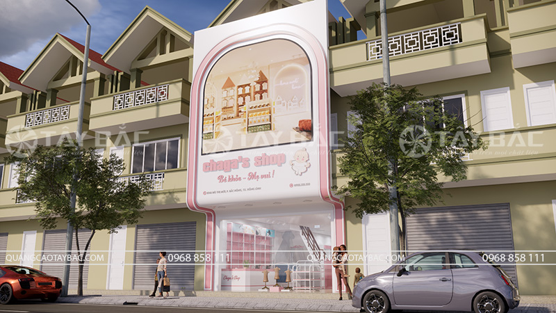 Biển quảng cáo shop quần áo trẻ em Chaga