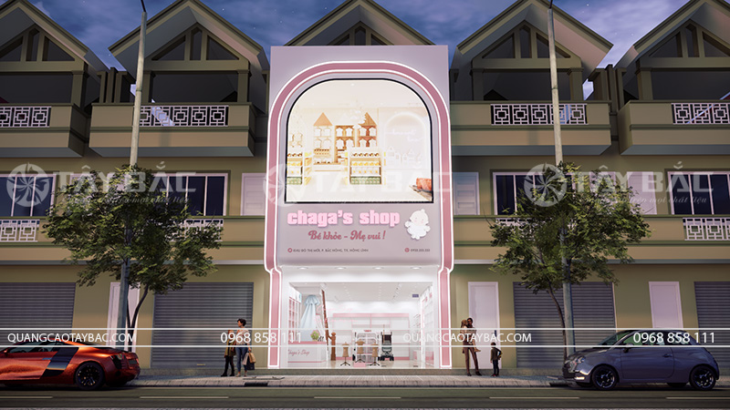 Biển quảng cáo shop quần áo trẻ em Chaga