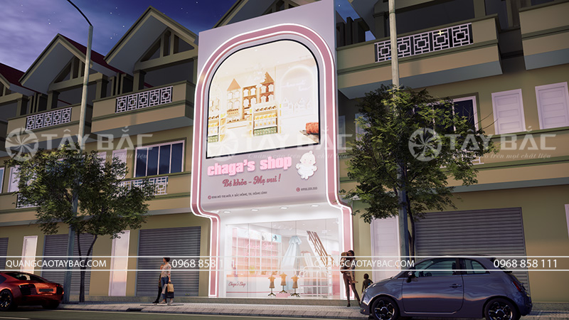 Biển quảng cáo shop quần áo trẻ em Chaga