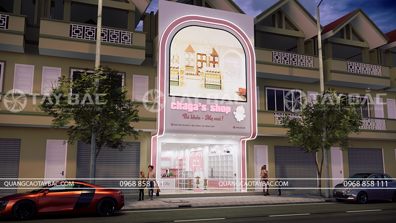 Biển quảng cáo shop quần áo trẻ em Chaga