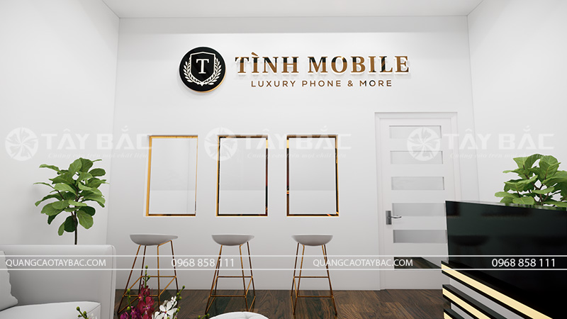 Biển quảng cáo phụ kiện điện thoại Tình Mobile