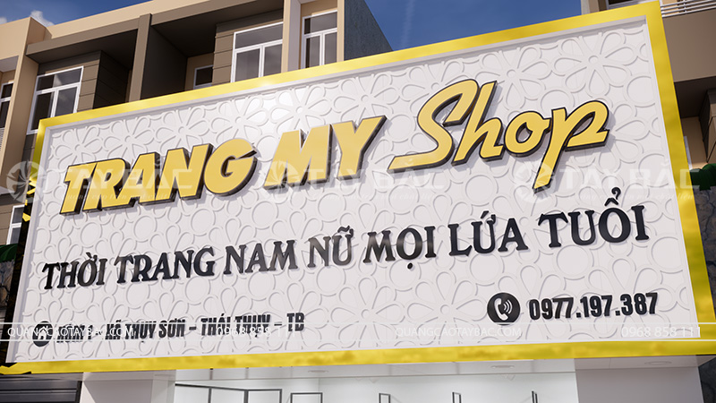 Biển quảng cáo shop quần áo Trang My