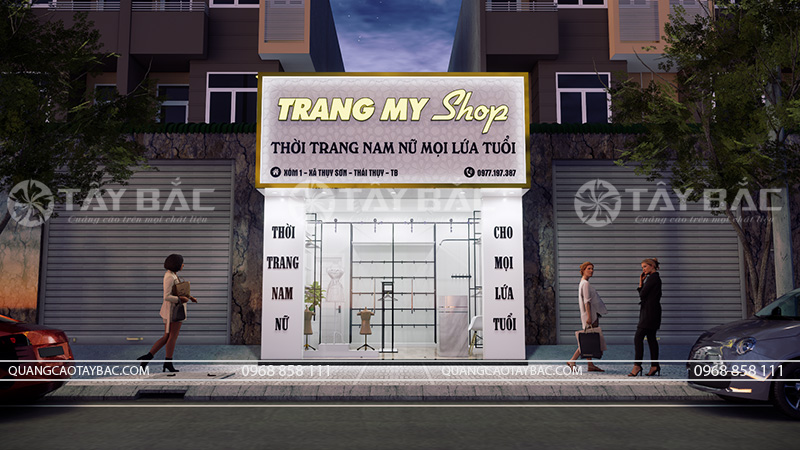 Biển quảng cáo shop quần áo Trang My