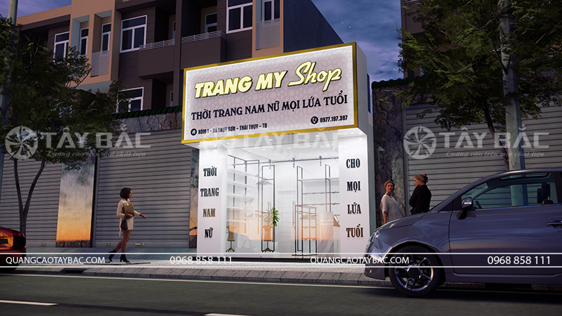 Biển quảng cáo shop quần áo Trang My