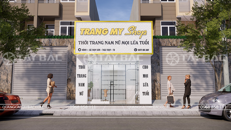 Biển quảng cáo shop quần áo Trang My