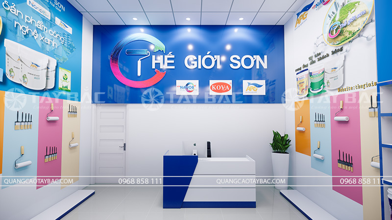 Thiết kế biển quảng cáo cửa hàng sơn siêu đẹp