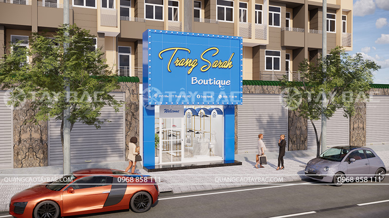 Thiết kế thi công shop quần áo Trang Sarah