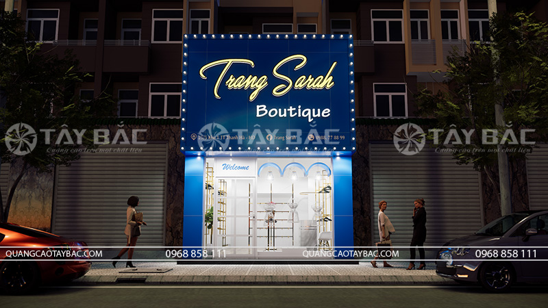 Thiết kế thi công shop quần áo Trang Sarah