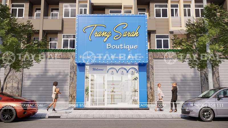 Thiết kế thi công shop quần áo Trang  Sarah