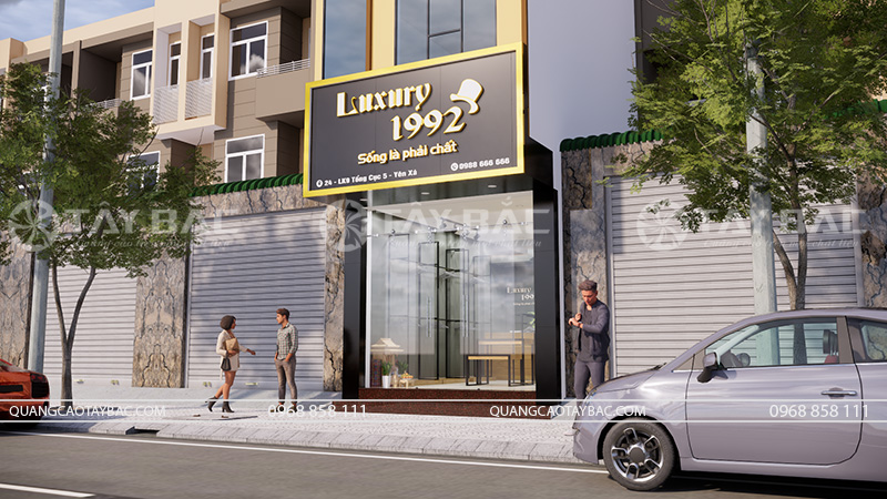 Thiết kế biển quảng cáo shop quần áo nam 1992 Luxury