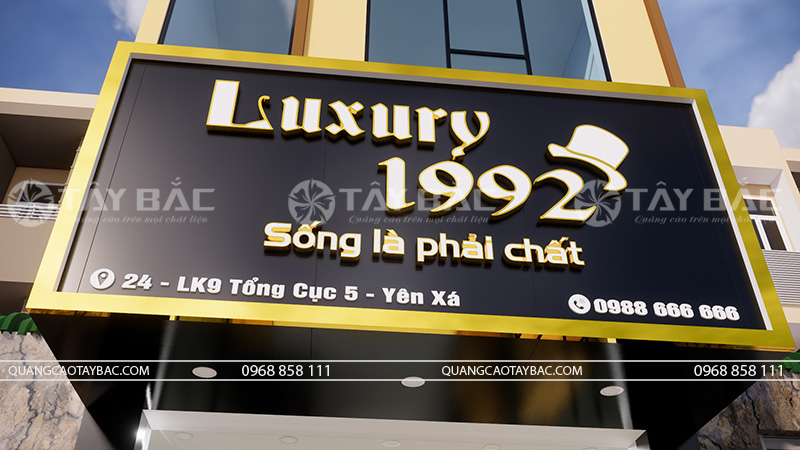 Thiết kế biển quảng cáo shop quần áo nam 1992 Luxury