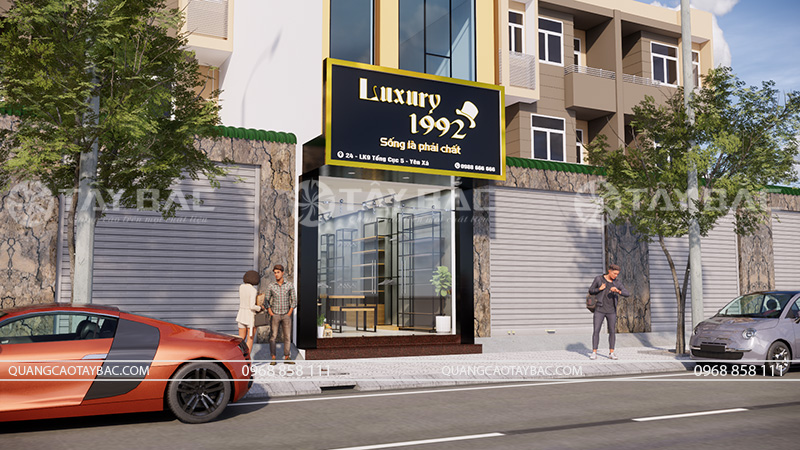 Thiết kế biển quảng cáo shop quần áo nam 1992 Luxury
