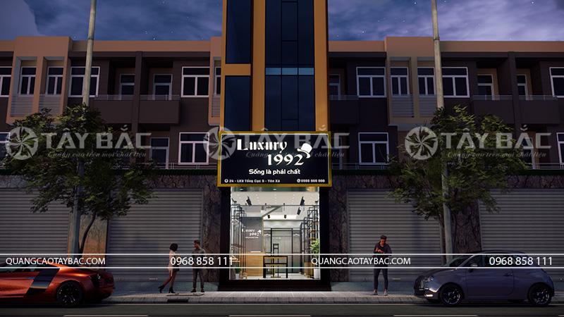 Thiết kế biển quảng cáo shop quần áo nam 1992 Luxury