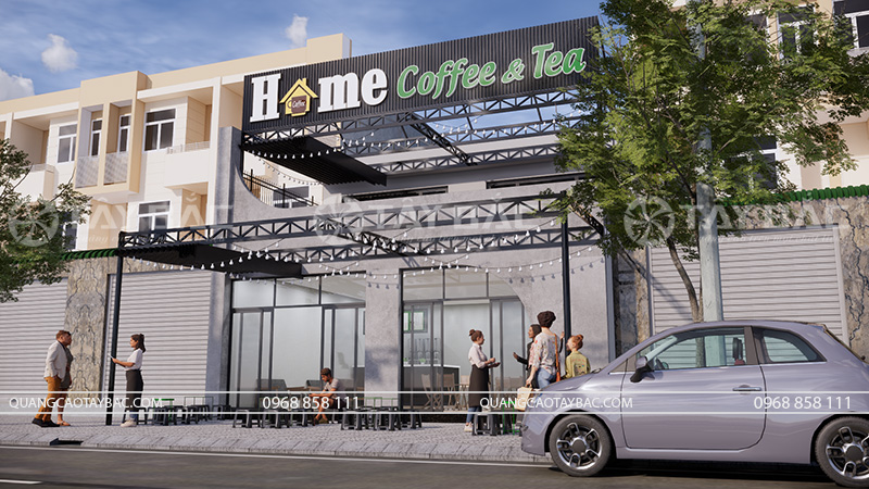 Thiết kế biển quảng cáo coffee Home
