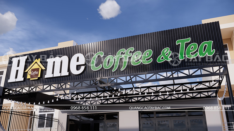 Thiết kế biển quảng cáo coffee Home