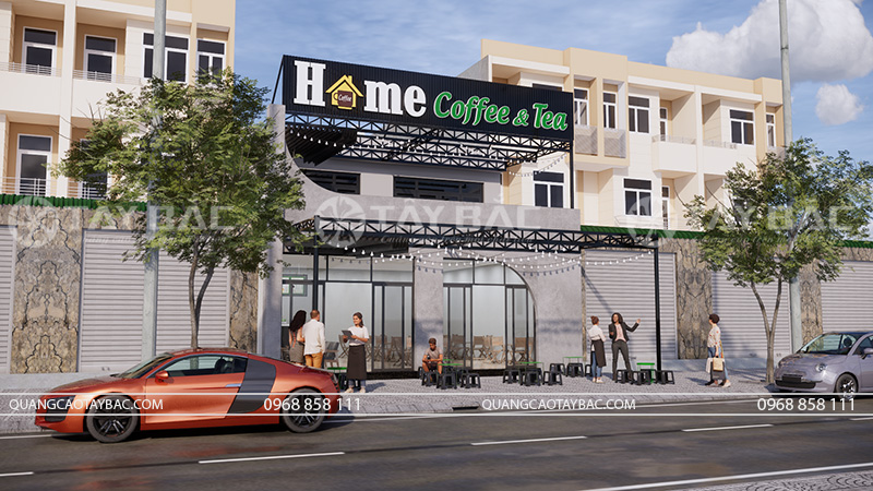 Thiết kế biển quảng cáo coffee Home