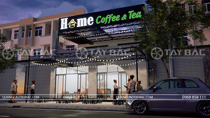 Thiết kế biển quảng cáo coffee Home