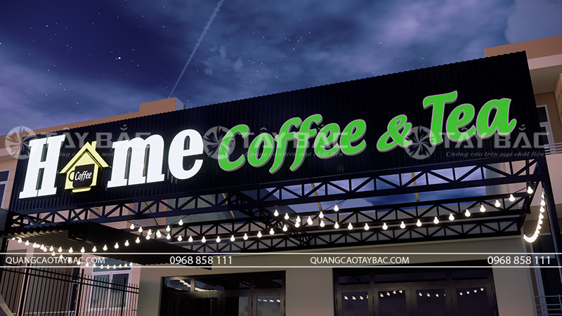 Thiết kế biển quảng cáo coffee Home
