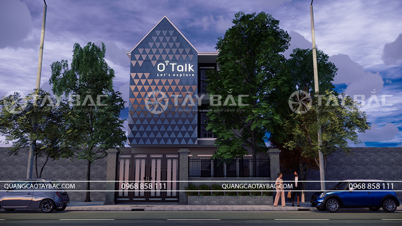 Biển quảng cáo trung tâm tiếng anh O’talk