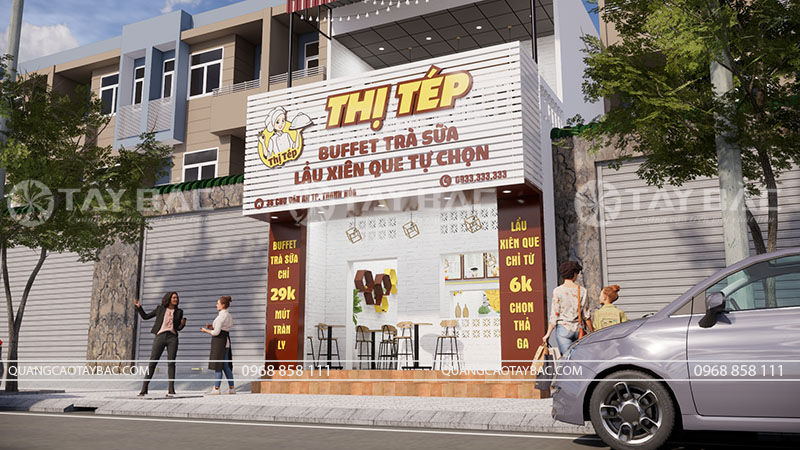 Biển hiệu quảng cáo đồ ăn vặt Thị Tép