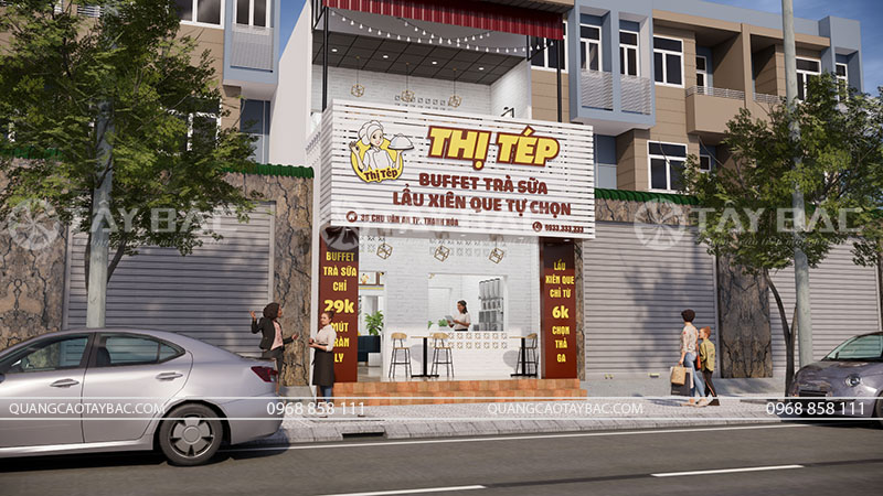 Biển hiệu quảng cáo đồ ăn vặt Thị Tép