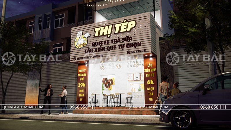 Biển hiệu quảng cáo đồ ăn vặt Thị Tép