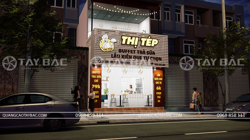 Biển hiệu quảng cáo đồ ăn vặt Thị Tép