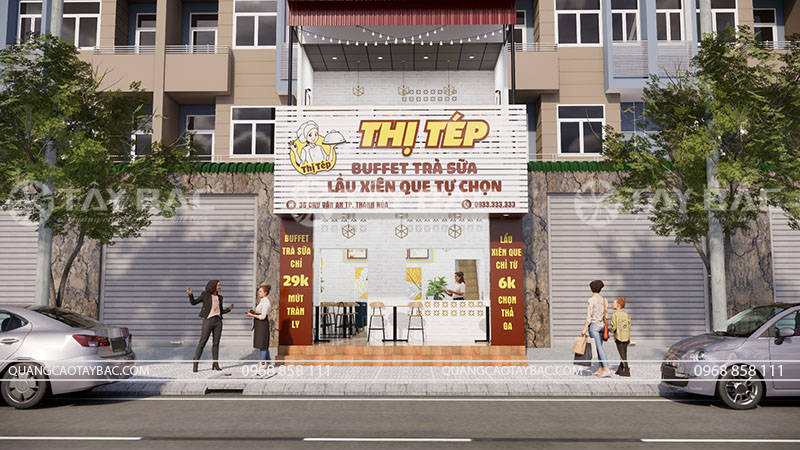 Biển hiệu quảng cáo đồ ăn vặt Thị Tép