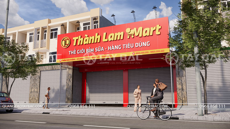 Biển quảng cáo siêu thị mini Thành Lam Mart