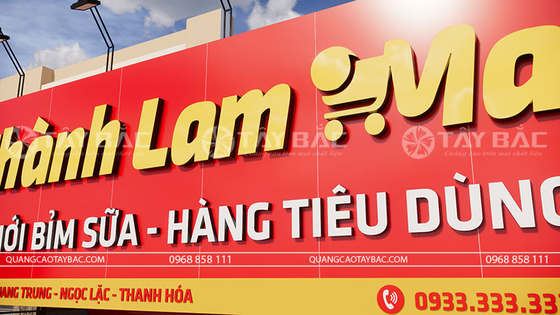 Biển quảng cáo siêu thị mini Thành Lam Mart