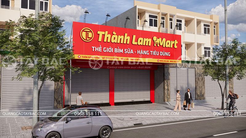 Biển quảng cáo siêu thị mini Thành Lam Mart