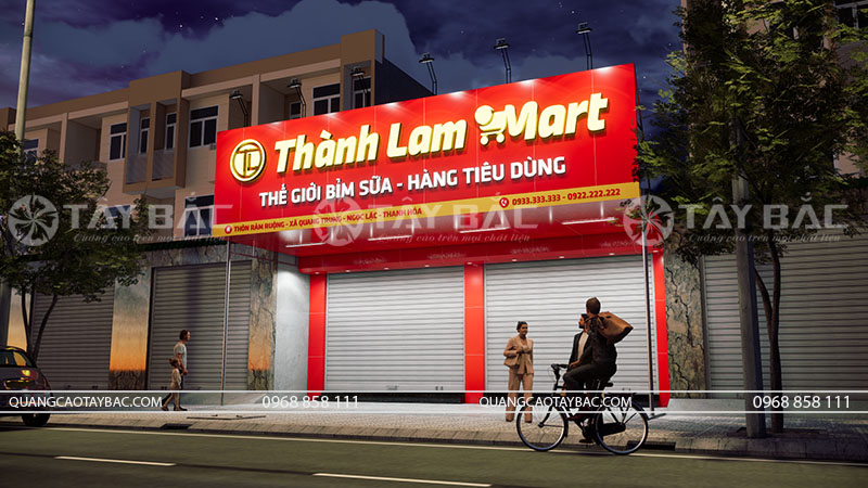 Biển quảng cáo siêu thị mini Thành Lam Mart