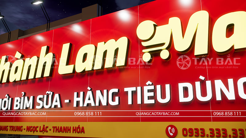 Biển quảng cáo siêu thị mini Thành Lam Mart