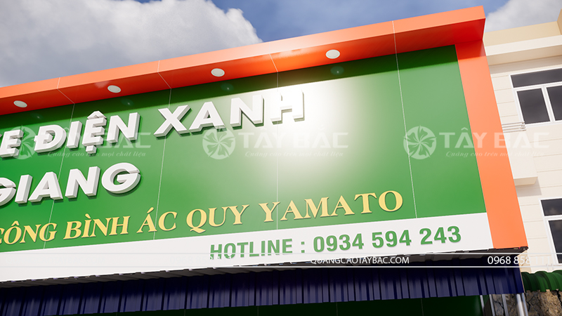 Thiết kế biển quảng cáo cửa hàng xe đạp xe máy Điệp Giang