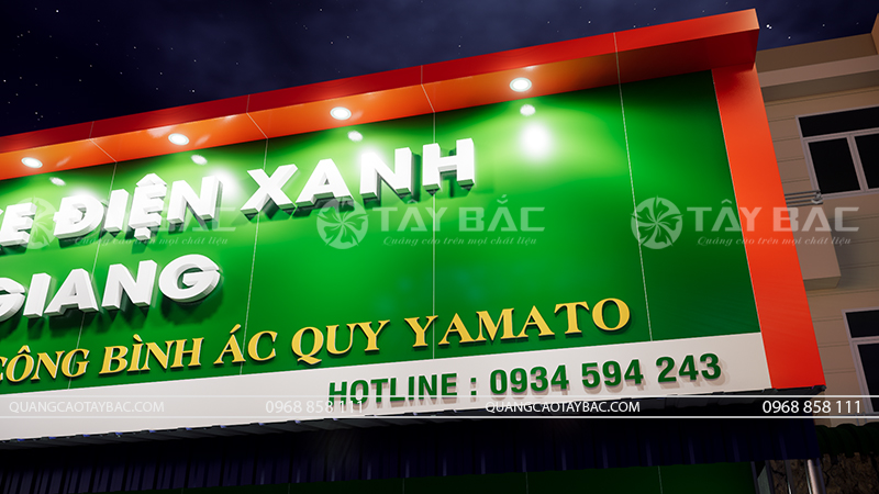 Thiết kế biển quảng cáo cửa hàng xe đạp xe máy Điệp Giang