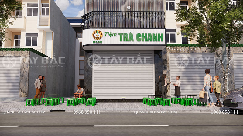 Biển hiệu tiệm trà chanh Mabu