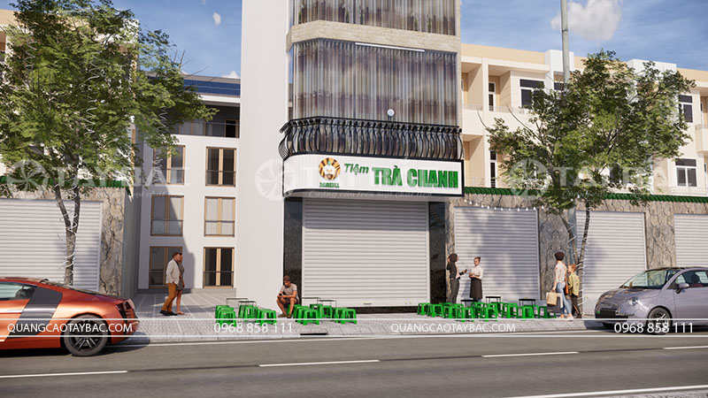 Biển hiệu tiệm trà chanh Mabu