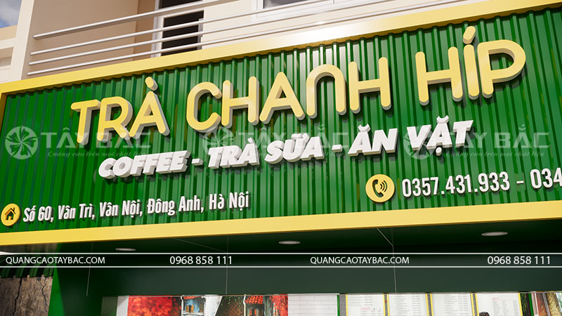Biển quảng cáo trà chanh Hip