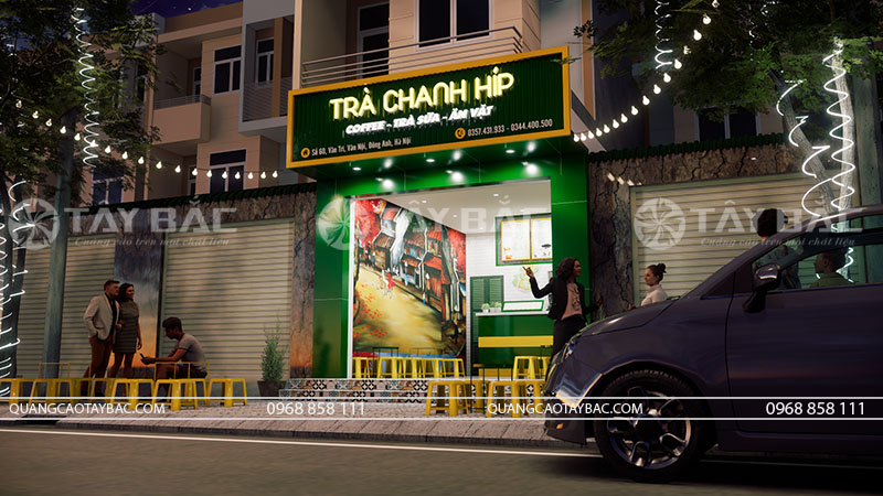 Biển quảng cáo trà chanh Hip